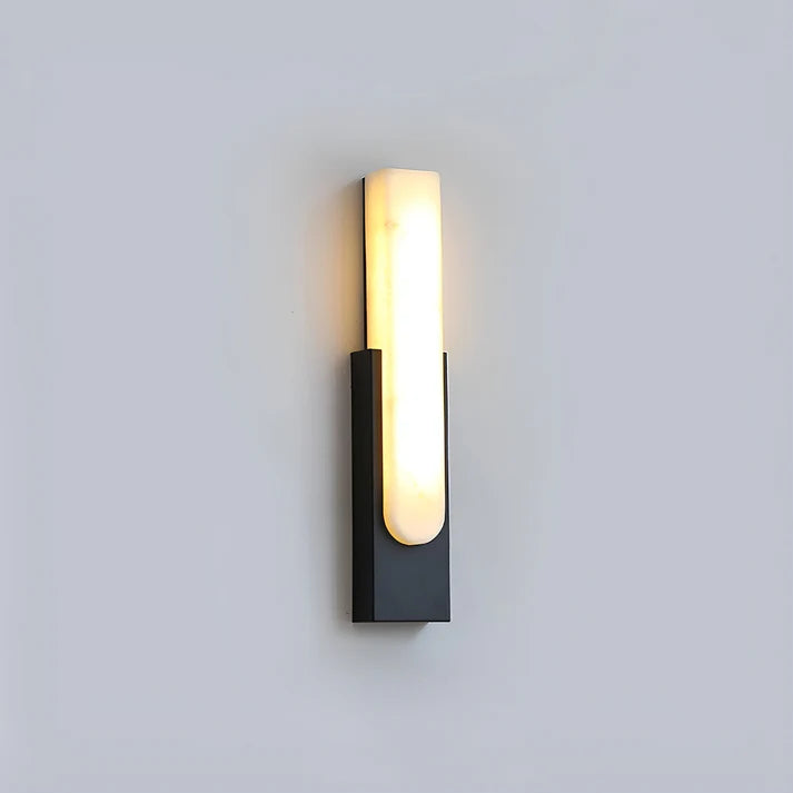 Luxe Alabaster Wandlamp met Natuurlijk Marmerpatroon