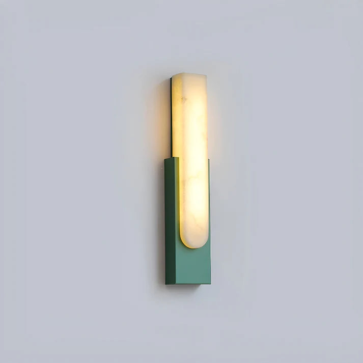 Luxe Alabaster Wandlamp met Natuurlijk Marmerpatroon