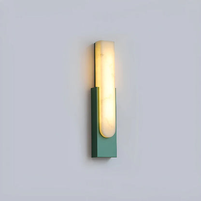 Luxe Alabaster Wandlamp met Natuurlijk Marmerpatroon