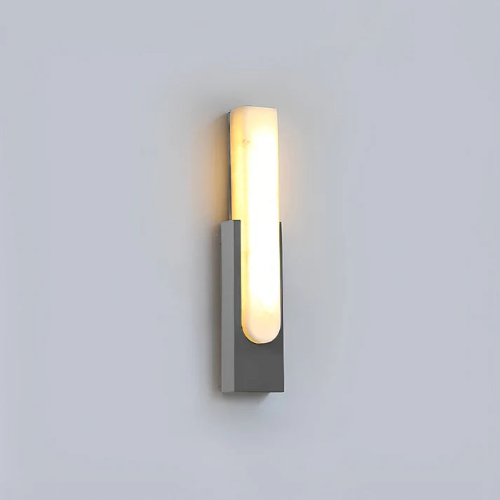 Luxe Alabaster Wandlamp met Natuurlijk Marmerpatroon