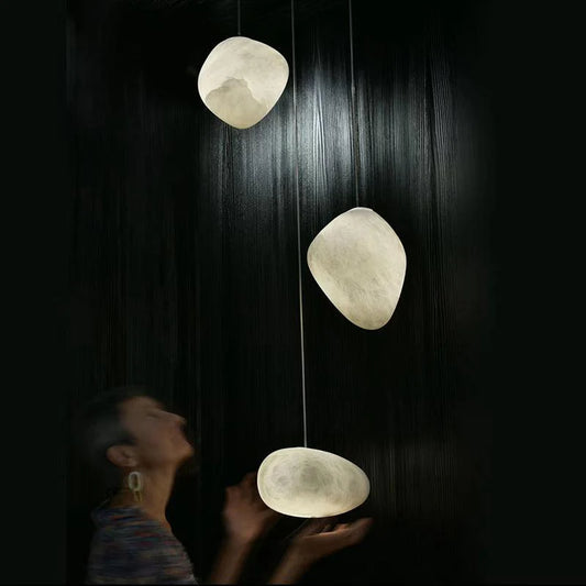 Moderne Albast Natuursteen Hanglamp)