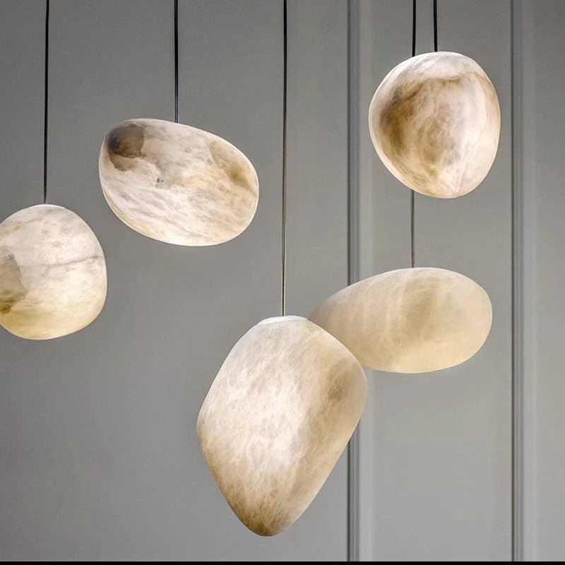 Moderne Albast Natuursteen Hanglamp)