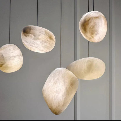 Moderne Albast Natuursteen Hanglamp)