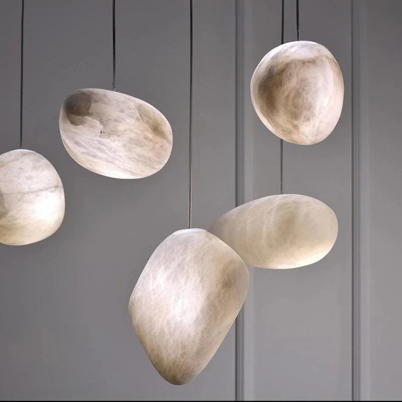Moderne Albast Natuursteen Hanglamp)
