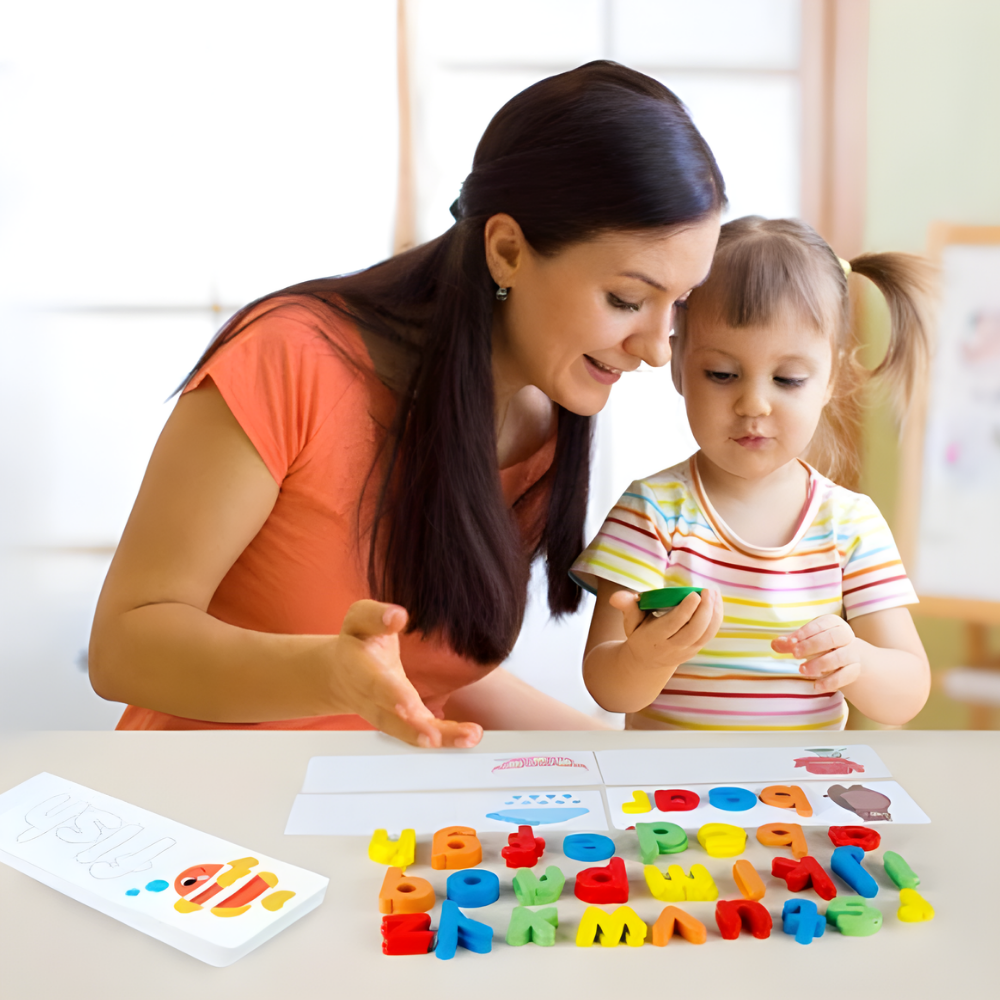 Educatief Speelgoed Alfabet Letters Hout Leerzaam Spel Kinderen