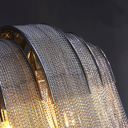 Luxe Ambockel Wandlamp met Aluminium Kettingdetails