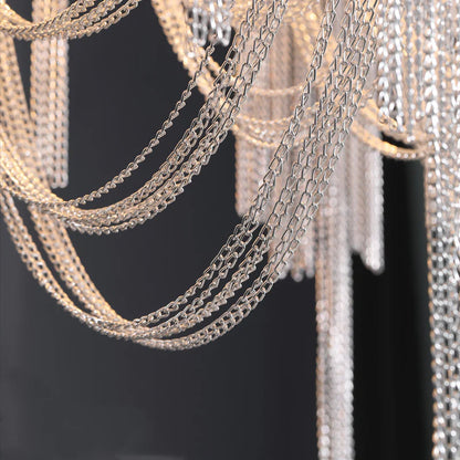 Luxe Ambockel Wandlamp met Aluminium Kettingdetails