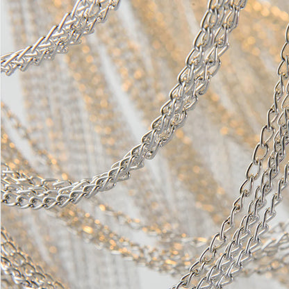 Luxe Ambockel Wandlamp met Aluminium Kettingdetails