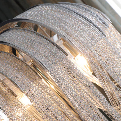 Luxe Ambockel Wandlamp met Aluminium Kettingdetails