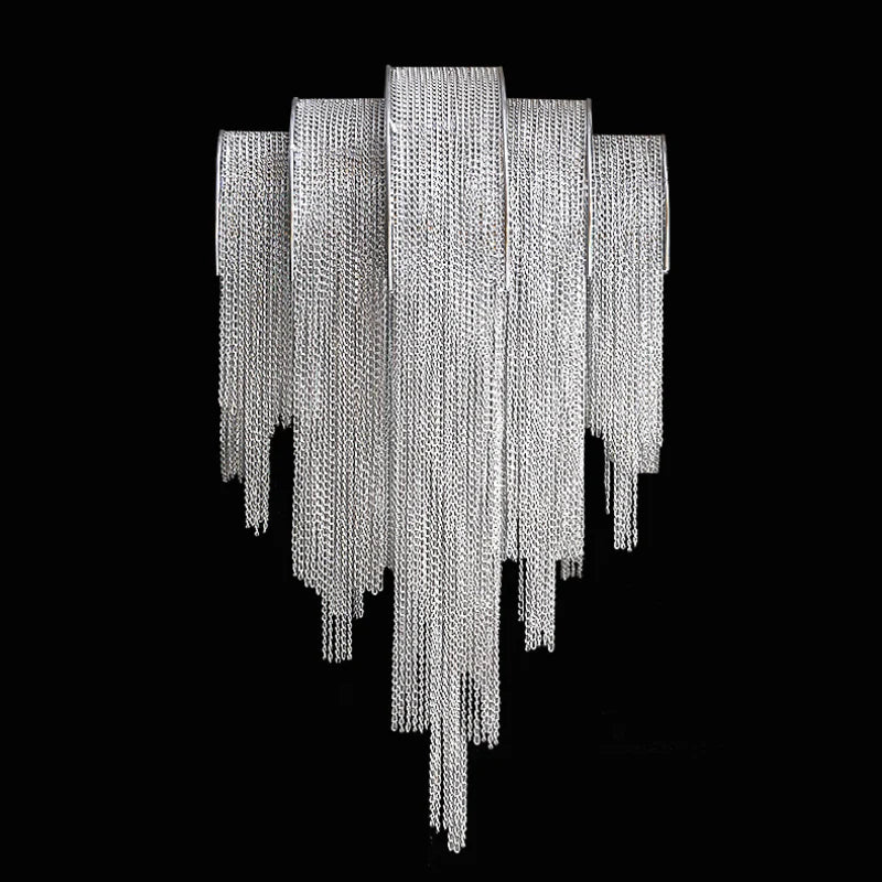 Luxe Ambockel Wandlamp met Aluminium Kettingdetails