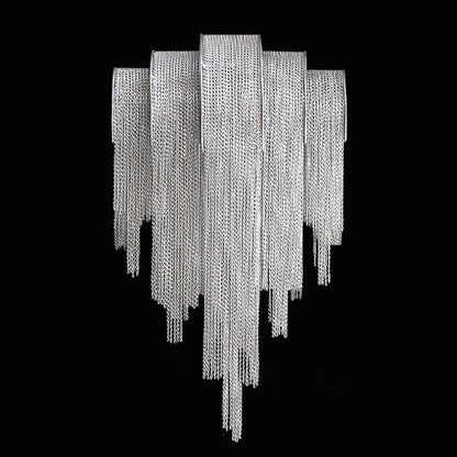 Luxe Ambockel Wandlamp met Aluminium Kettingdetails