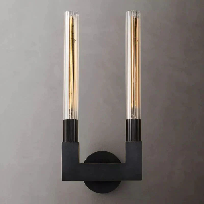 Moderne Glas Dubbele Hoofd LED Wandlamp
