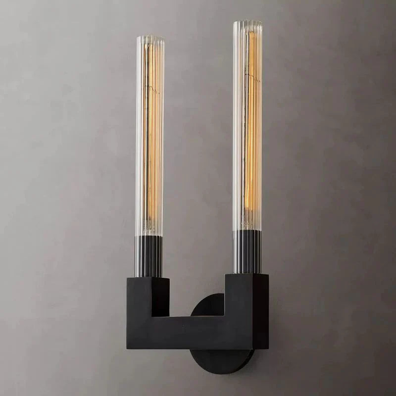 Moderne Glas Dubbele Hoofd LED Wandlamp