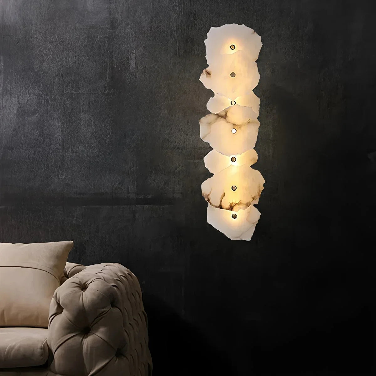 Petra Elegante Wandlamp met Alabaster Afwerking