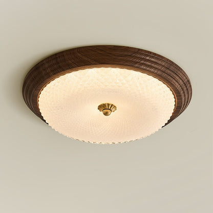 Moderne Strakke Plafondlamp met Houten Touch