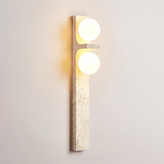 Moderne Asymmetrische Travertin Wandlamp