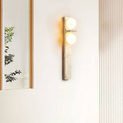 Moderne Asymmetrische Travertin Wandlamp