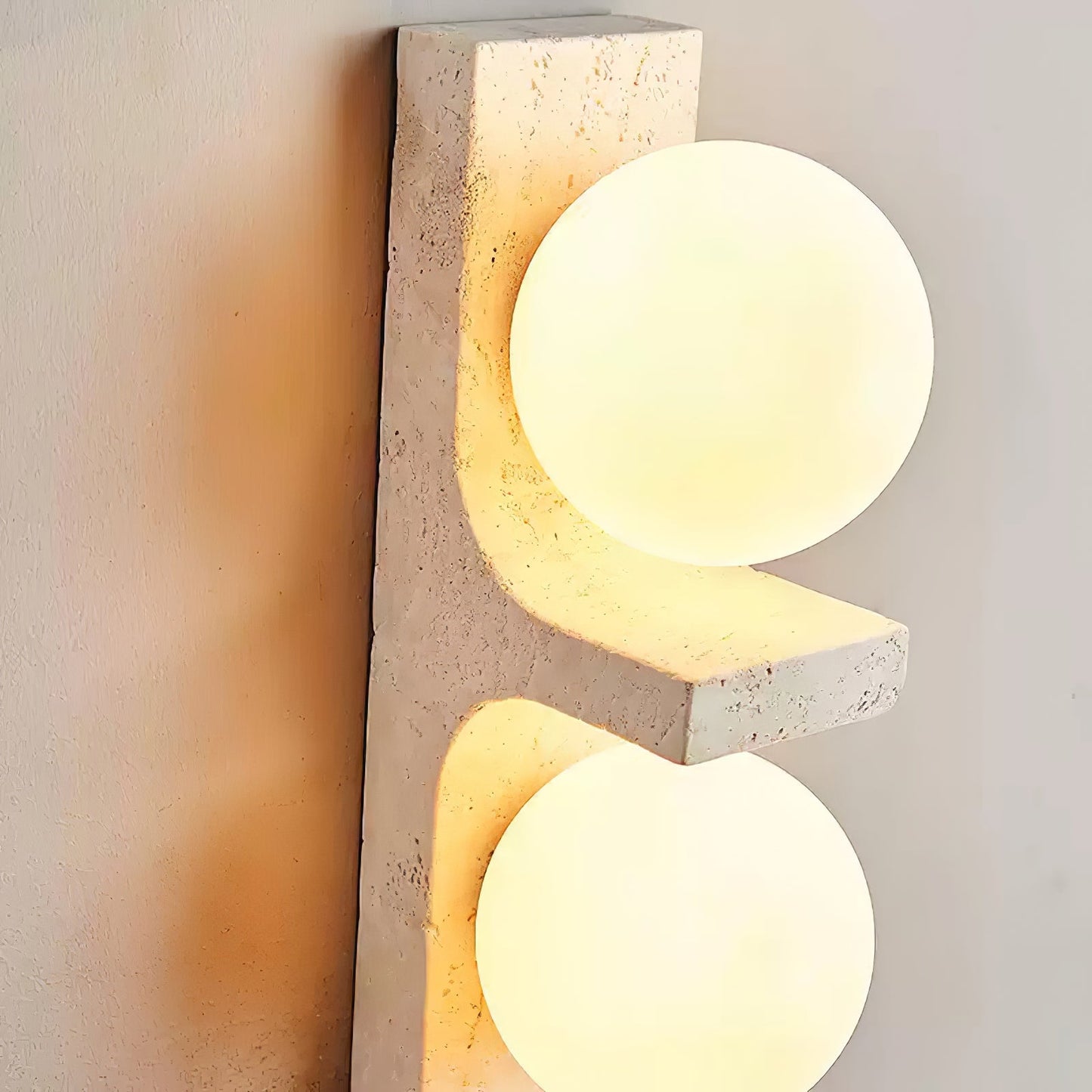 Moderne Asymmetrische Travertin Wandlamp