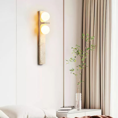 Moderne Asymmetrische Travertin Wandlamp