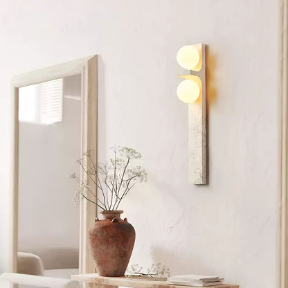 Moderne Asymmetrische Travertin Wandlamp