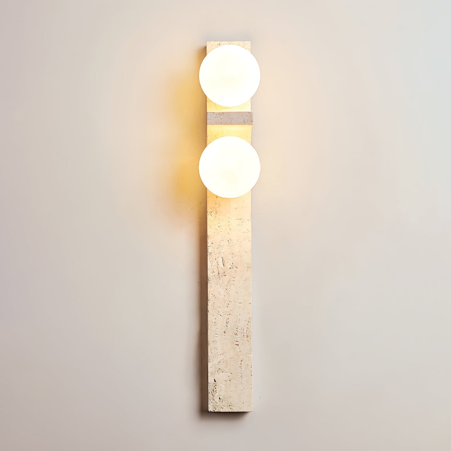 Moderne Asymmetrische Travertin Wandlamp