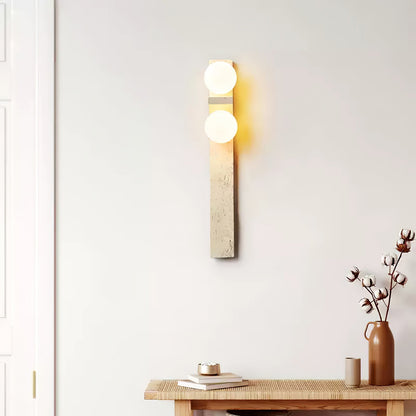 Moderne Asymmetrische Travertin Wandlamp