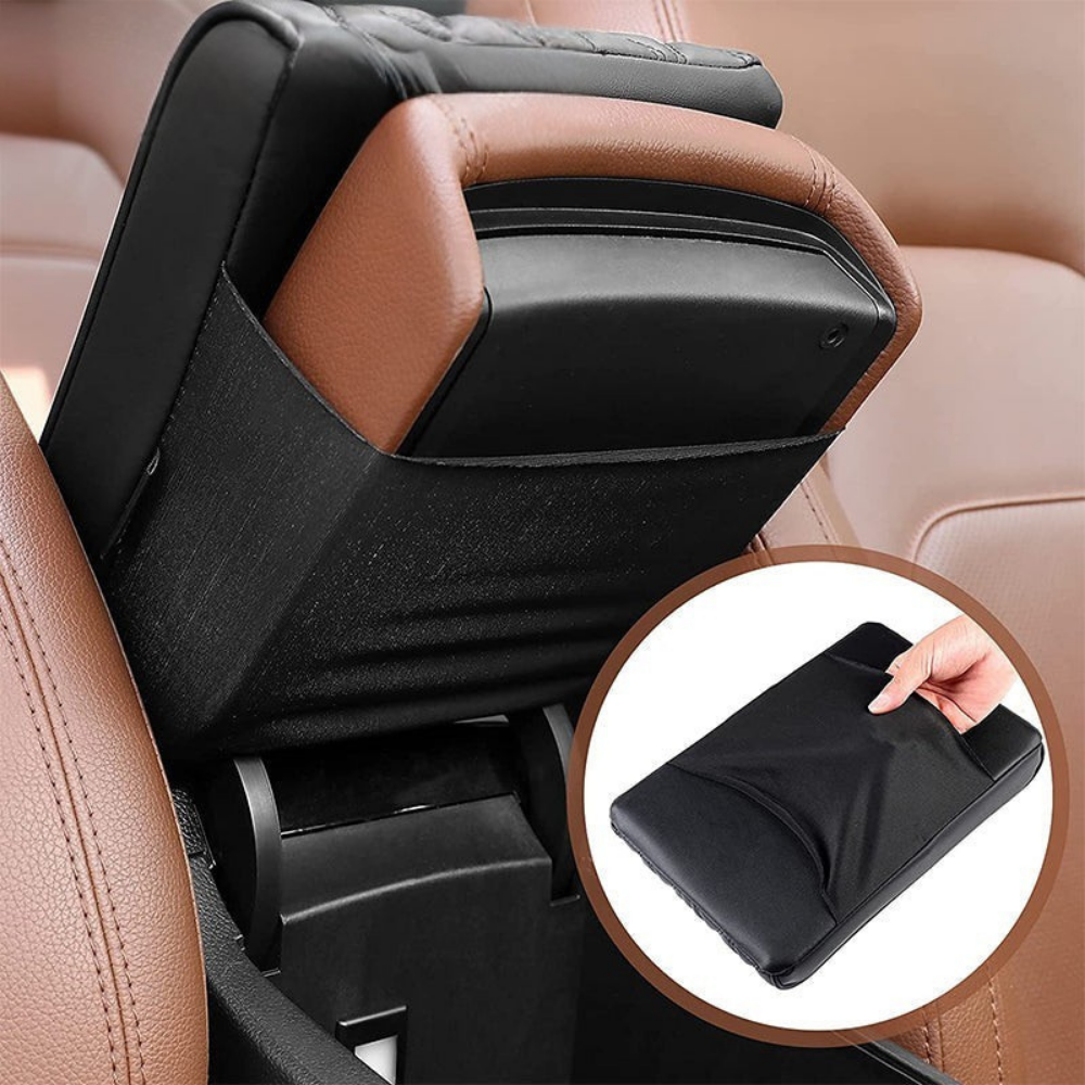 Auto Armsteunkussen Traagschuim Lederen Middenconsole Bescherming