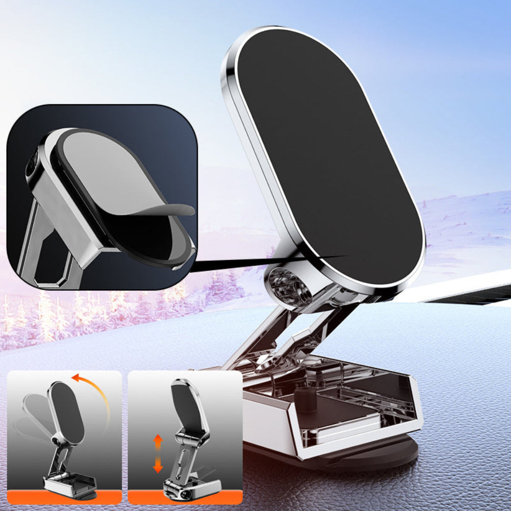 Auto Telefoonhouder Magnetisch Opvouwbaar Metalen Dashboard Houder