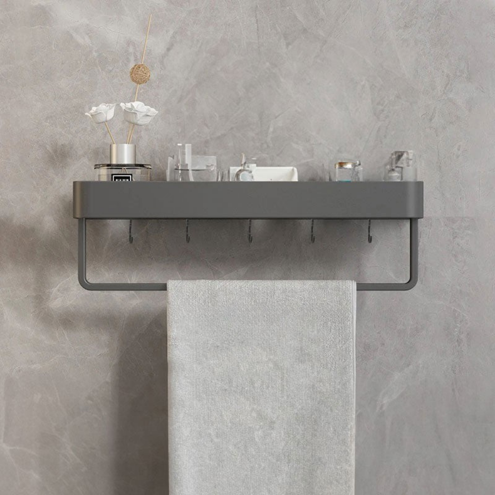 Wandrek Badkamer Aluminium Minimalistisch Opbergrek