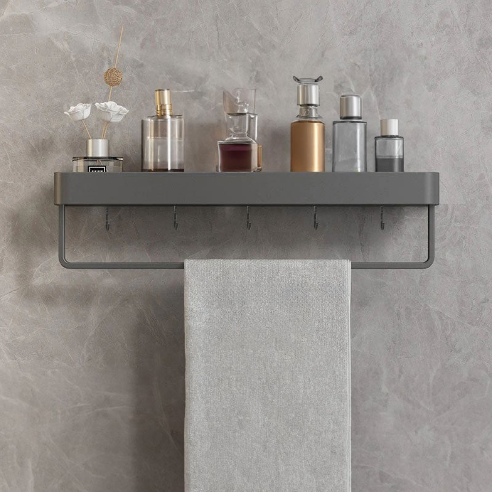 Wandrek Badkamer Aluminium Minimalistisch Opbergrek