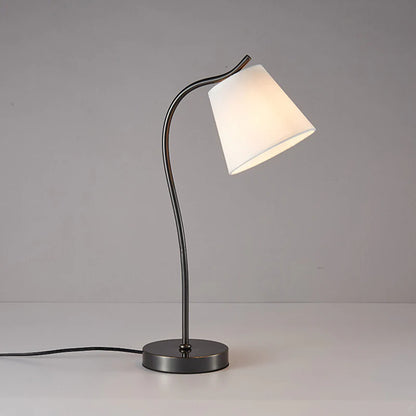 Minimalistische Messing & Stoffen Ronde Tafellamp