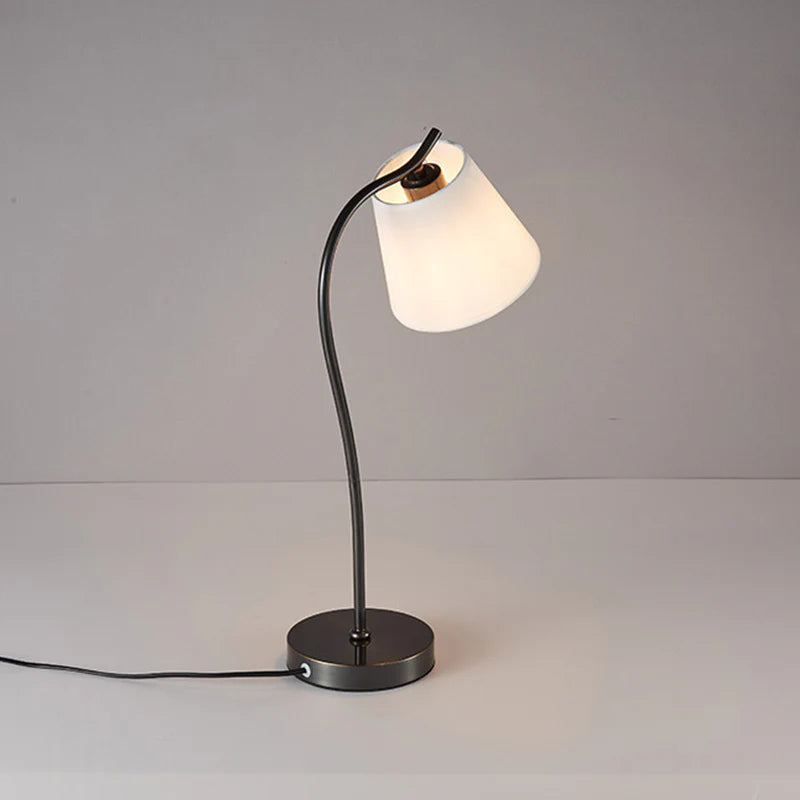 Minimalistische Messing & Stoffen Ronde Tafellamp