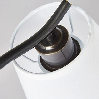 Minimalistische Messing & Stoffen Ronde Tafellamp