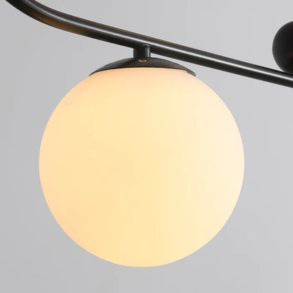 Minimalistische Ovale Glazen Kroonluchter met 3/4 Lichtpunten