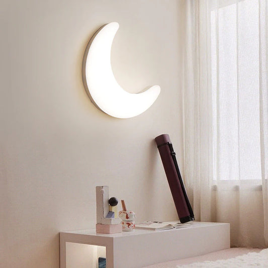 Minimalistische Halvemaanvormige LED-Wandlamp