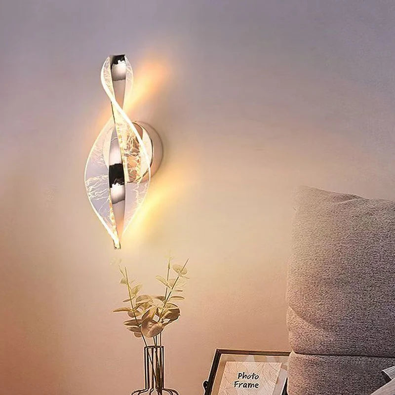 Moderne Gedraaid LED Luxe Wandlamp