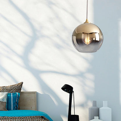 Glazen Hanglamp met Metallic Ombre Afwerking