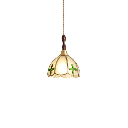 Tiffany Walnoot Touch LED Glas Hanglamp