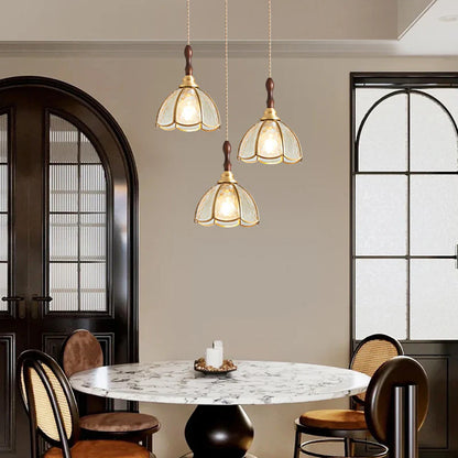 Tiffany Walnoot Touch LED Glas Hanglamp