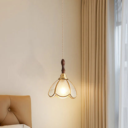 Tiffany Walnoot Touch LED Glas Hanglamp