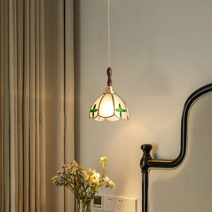 Tiffany Walnoot Touch LED Glas Hanglamp
