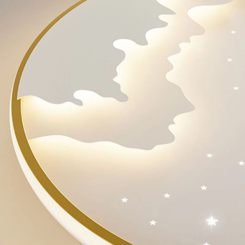 Creatieve Maan Meteoor Ronde LED Plafondlamp