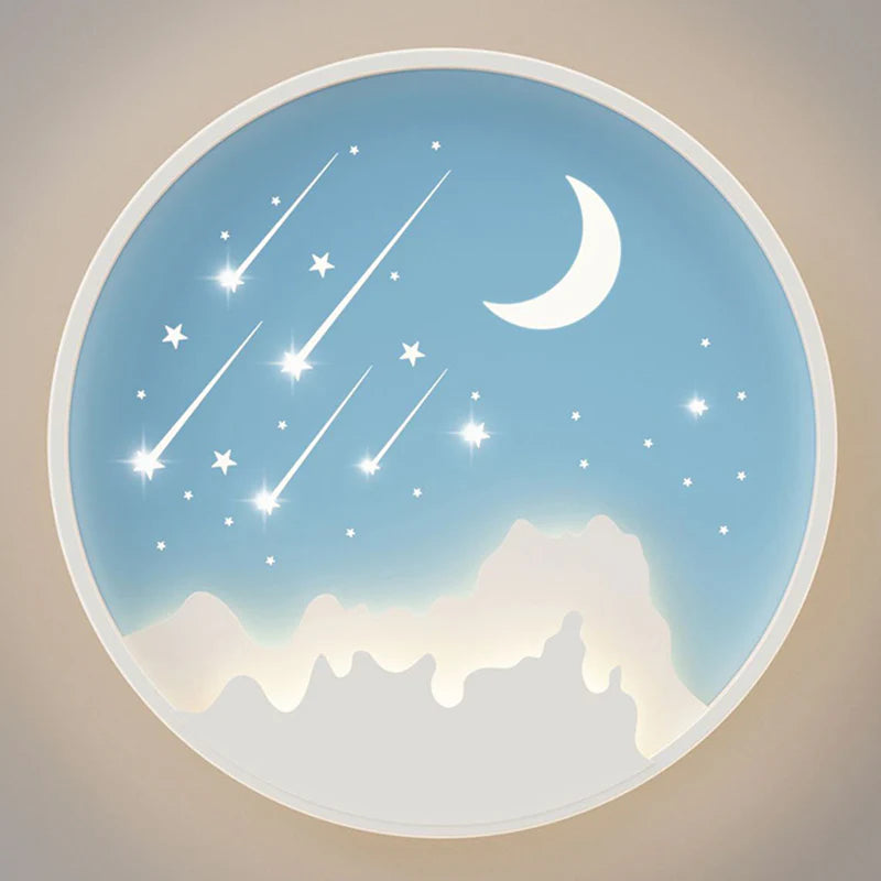 Creatieve Maan Meteoor Ronde LED Plafondlamp