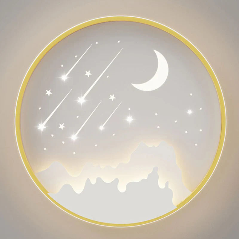 Creatieve Maan Meteoor Ronde LED Plafondlamp