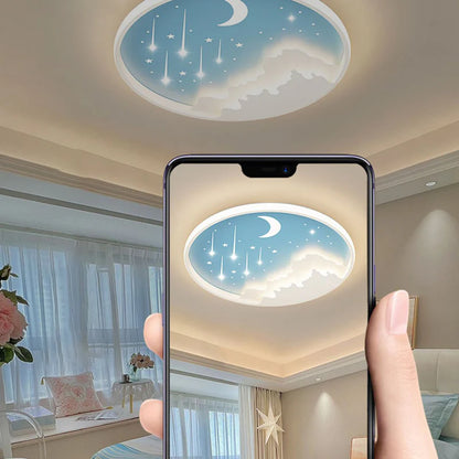 Creatieve Maan Meteoor Ronde LED Plafondlamp