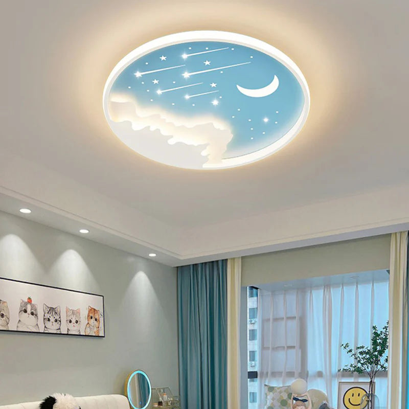 Creatieve Maan Meteoor Ronde LED Plafondlamp