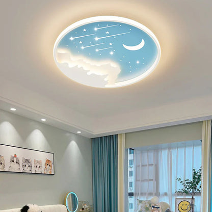 Creatieve Maan Meteoor Ronde LED Plafondlamp