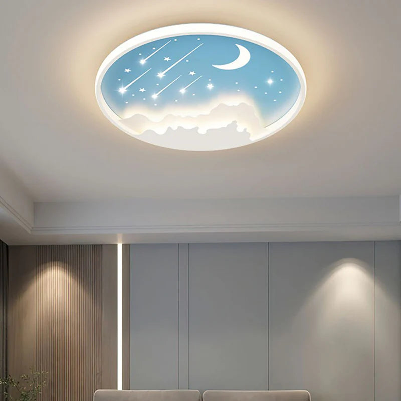 Creatieve Maan Meteoor Ronde LED Plafondlamp