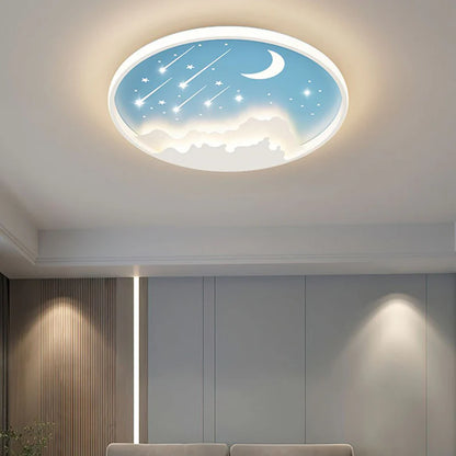 Creatieve Maan Meteoor Ronde LED Plafondlamp