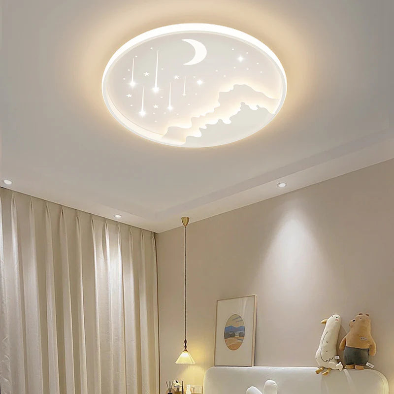 Creatieve Maan Meteoor Ronde LED Plafondlamp